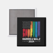 Harris Waltz 2024 選挙 ゲイ Tim Waltz LGBTQ マグネット (正面/裏面)