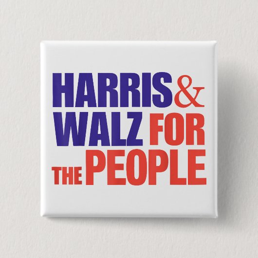 Harris Waltz 2024 For The People Kamala Harris 缶バッジ (正面)