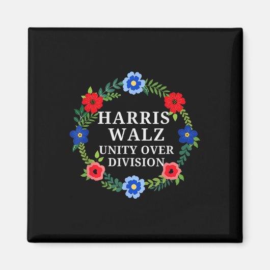 Harris Waltz 2024 Unity Over Division Vote Harris マグネット (正面)