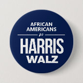 Harris Walzのためのアフリカ系アメリカ人 缶バッジ (正面)
