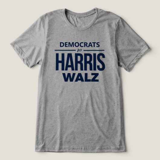Harris Walzの民主党員 トライブレンドTシャツ (デザイン正面)