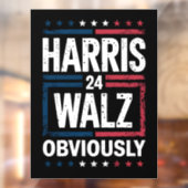 Harris Walz明らかにHarris Waltz 2024選挙 ウィンドウサイン (シート2)