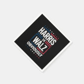 Harris Walz明らかにHarris Waltz 2024選挙 スタンダードカクテルナプキン (角)