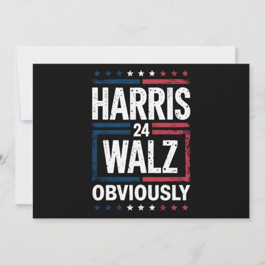 Harris Walz明らかにHarris Waltz 2024選挙 招待状 (正面)