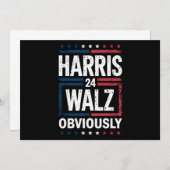 Harris Walz明らかにHarris Waltz 2024選挙 招待状 (正面/裏面)