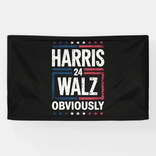 Harris Walz明らかにHarris Waltz 2024選挙 横断幕 (横)