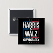 Harris Walz明らかにHarris Waltz 2024選挙 缶バッジ (正面&裏面)