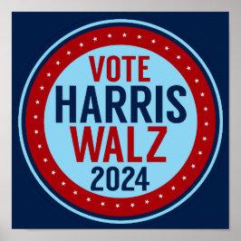 Harris Walz氏の2024年大統領選挙に投票 ポスター