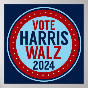 Harris Walz氏の2024年大統領選挙に投票 ポスター