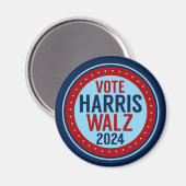 Harris Walz氏の2024年大統領選挙に投票 マグネット (正面/裏面)