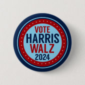 Harris Walz氏の2024年大統領選挙に投票 缶バッジ (正面)