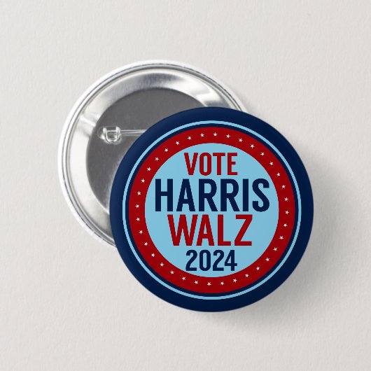 Harris Walz氏の2024年大統領選挙に投票 缶バッジ (正面&裏面)