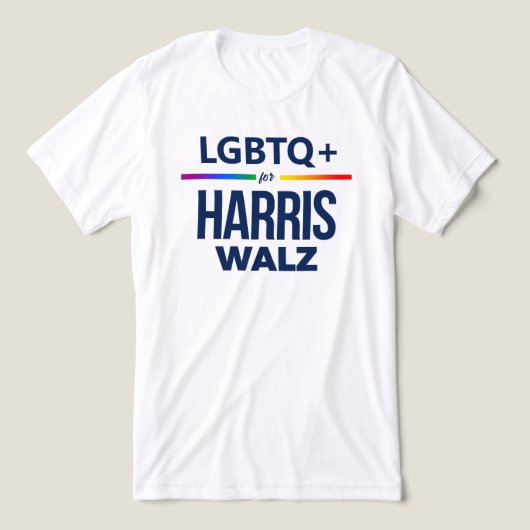 Harris Walz用LGBTQ+ トライブレンドＴシャツ (デザイン正面)