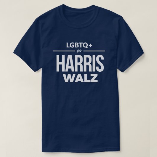 Harris Walz用LGBTQ+ Tシャツ (デザイン正面)