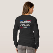 Harris Walz ワルツ 2024 レトロ ヴィンテージ Tシャツ (裏面フル)
