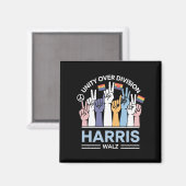Harris Walz ワルツ 2024 団結は分断に勝つ マグネット (正面/裏面)
