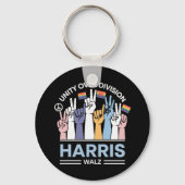 Harris Walz ワルツ 2024 団結は分裂に勝つ キーホルダー (正面)