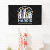 Harris Walz ワルツ 2024 団結は分裂に勝つ 横断幕 (インサイチュ)