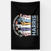 Harris Walz ワルツ 2024 団結は分裂に勝つ 横断幕 (縦)