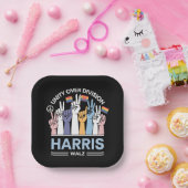 Harris Walz ワルツ 2024 団結は分裂に勝る ペーパープレート (パーティー)