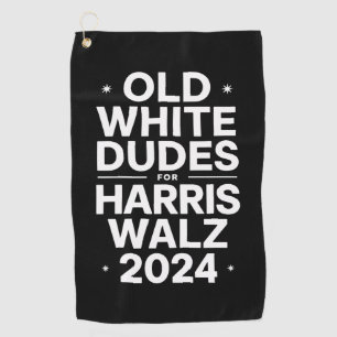 Harris Walz 民主党を支持する白人おじさんたち ゴルフタオル