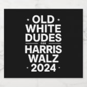 Harris Walz 民主党を支持する白人おじさんたち ビールラベル (シングルラベル)