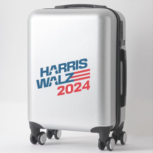 Harris Walz 2024カスタムカットビニールステッカー シール (スーツケース)