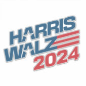 Harris Walz 2024カスタムカットビニールステッカー シール (正面)