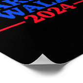 Harris Walz 2024キャンペーンロゴデモクラットスローガンKam ポスター (角)