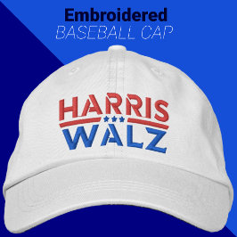 Harris Walz 2024キャンペーンKamala Harris & Tim Walz 刺繍入りキャップ