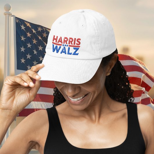 Harris Walz 2024キャンペーンKamala Harris & Tim Walz 刺繍入りキャップ
