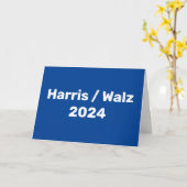 Harris / Walz 2024キャンペ大統領のーン カード (黄色い花)