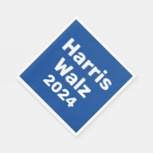 Harris / Walz 2024キャンペ大統領のーン スタンダードランチョンナプキン (角)