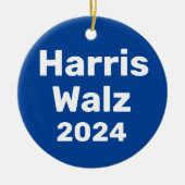 Harris / Walz 2024キャンペ大統領のーン セラミックオーナメント (正面)