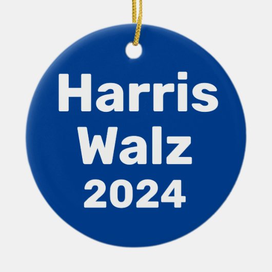 Harris / Walz 2024キャンペ大統領のーン セラミックオーナメント (正面)