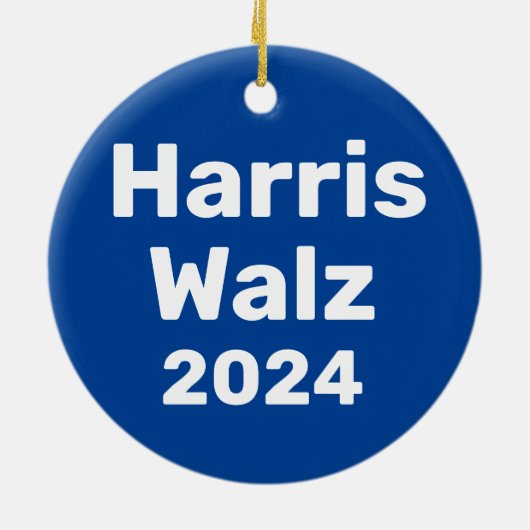 Harris / Walz 2024キャンペ大統領のーン セラミックオーナメント (裏面)