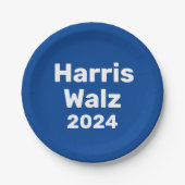Harris / Walz 2024キャンペ大統領のーン ペーパープレート (正面)