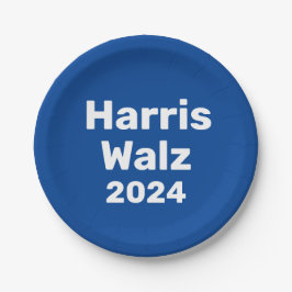 Harris / Walz 2024キャンペ大統領のーン ペーパープレート