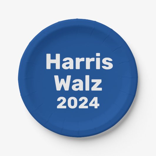 Harris / Walz 2024キャンペ大統領のーン ペーパープレート (正面)