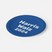 Harris / Walz 2024キャンペ大統領のーン ペーパープレート (アングル)