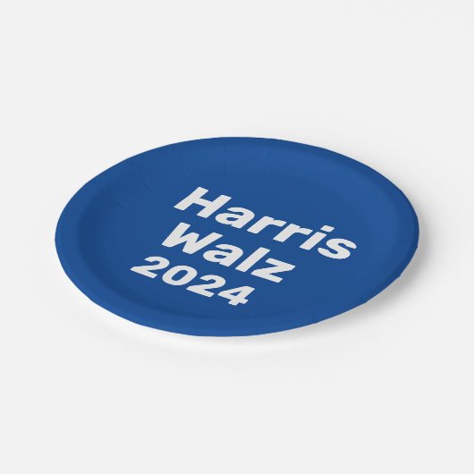 Harris / Walz 2024キャンペ大統領のーン ペーパープレート (アングル)