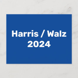 Harris / Walz 2024キャンペ大統領のーン ポストカード