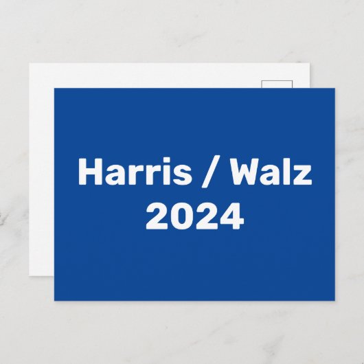 Harris / Walz 2024キャンペ大統領のーン ポストカード (正面/裏面)