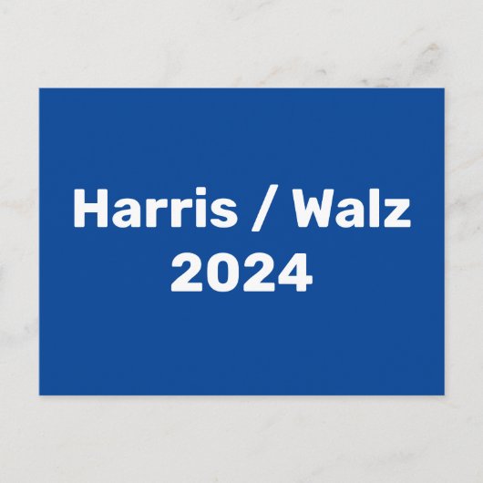 Harris / Walz 2024キャンペ大統領のーン ポストカード (正面)