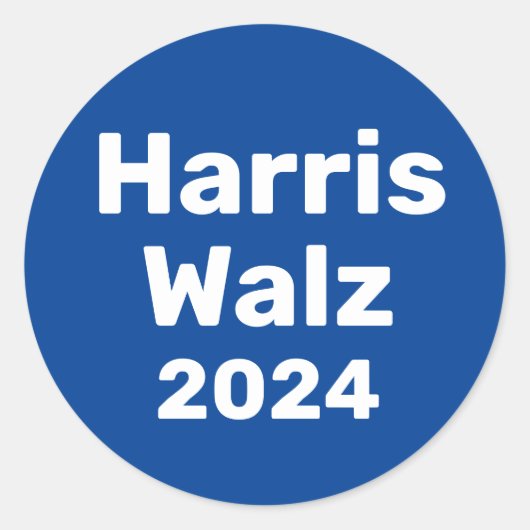 Harris / Walz 2024キャンペ大統領のーン ラウンドシール (正面)