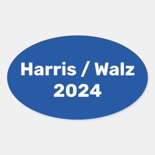 Harris / Walz 2024キャンペ大統領のーン 楕円形シール (正面)
