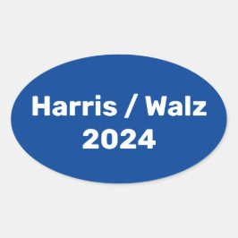 Harris / Walz 2024キャンペ大統領のーン 楕円形シール