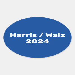 Harris / Walz 2024キャンペ大統領のーン 楕円形シール