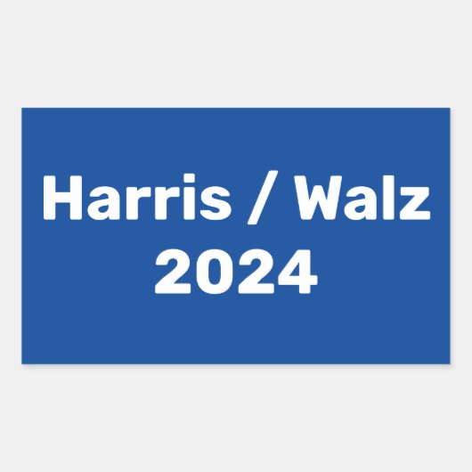 Harris / Walz 2024キャンペ大統領のーン 長方形シール (正面)