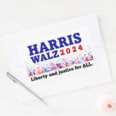 Harris Walz 2024ステッカー 長方形シール (封筒)